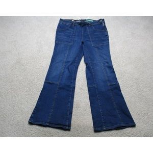 EUC Pilcro and the Letterpress side zip medium wash jeans